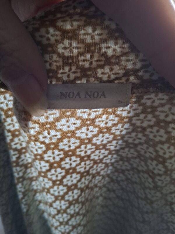 Noa Noa jurk groen/beige/cognac print maat S