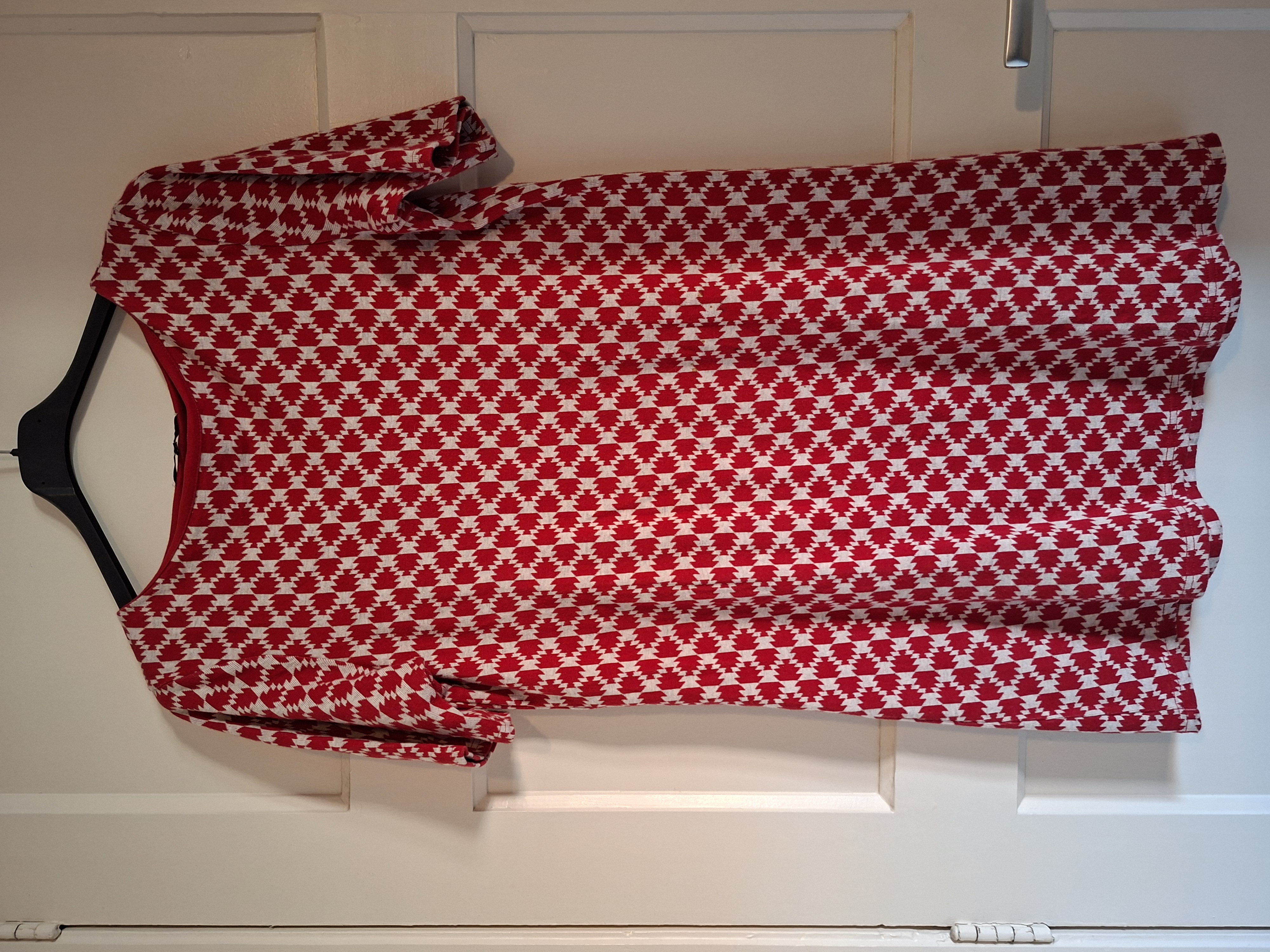 20260124_151352 River Island jurk rood/witte print maat 12