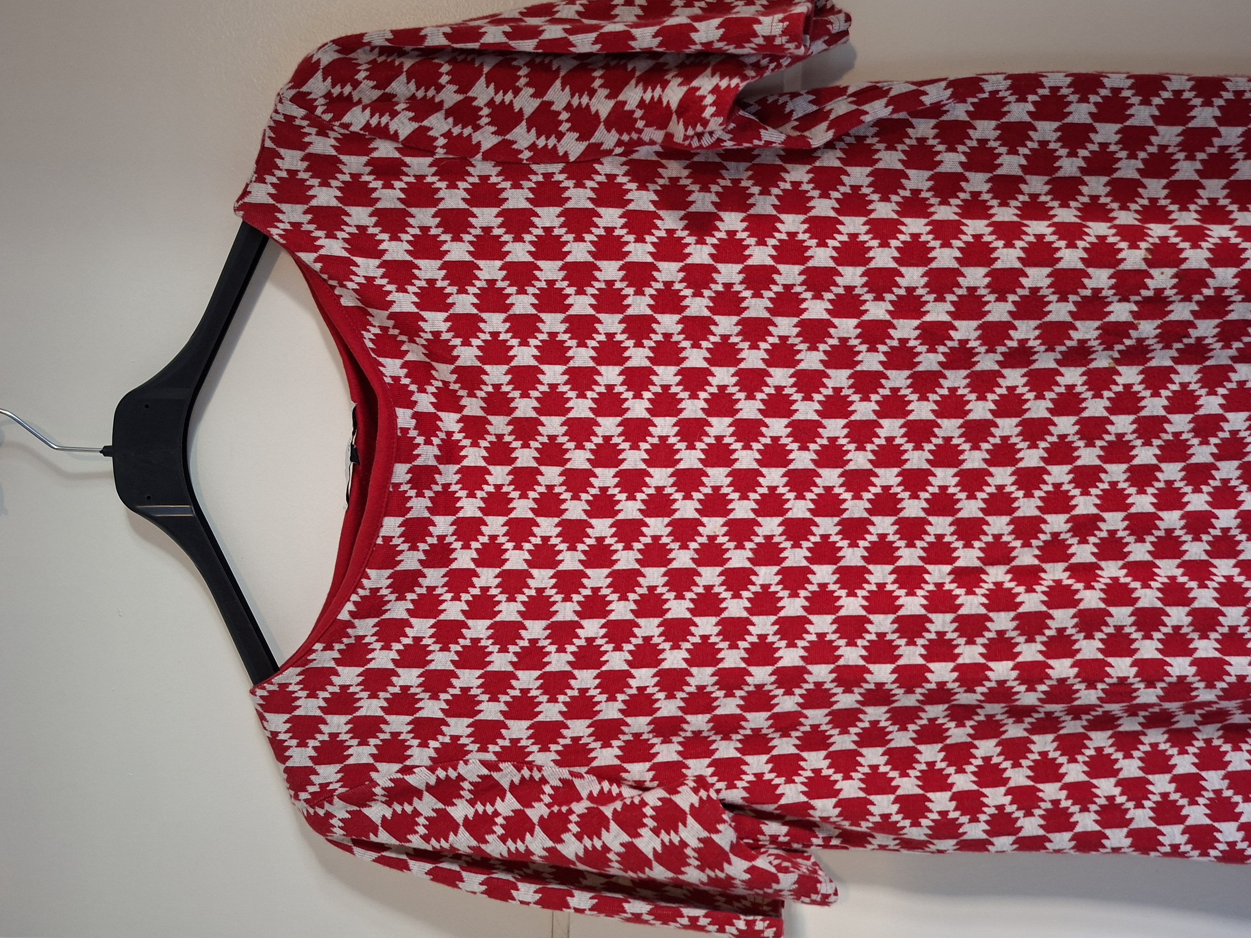 20260124_151355 River Island jurk rood/witte print maat 12