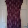 20260124_152113 Zara jurk bordeaux met roze vogeltjes maat M (39.)