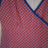 Froy & Dind retro jurk rood/blauwe print maat M (40.)
