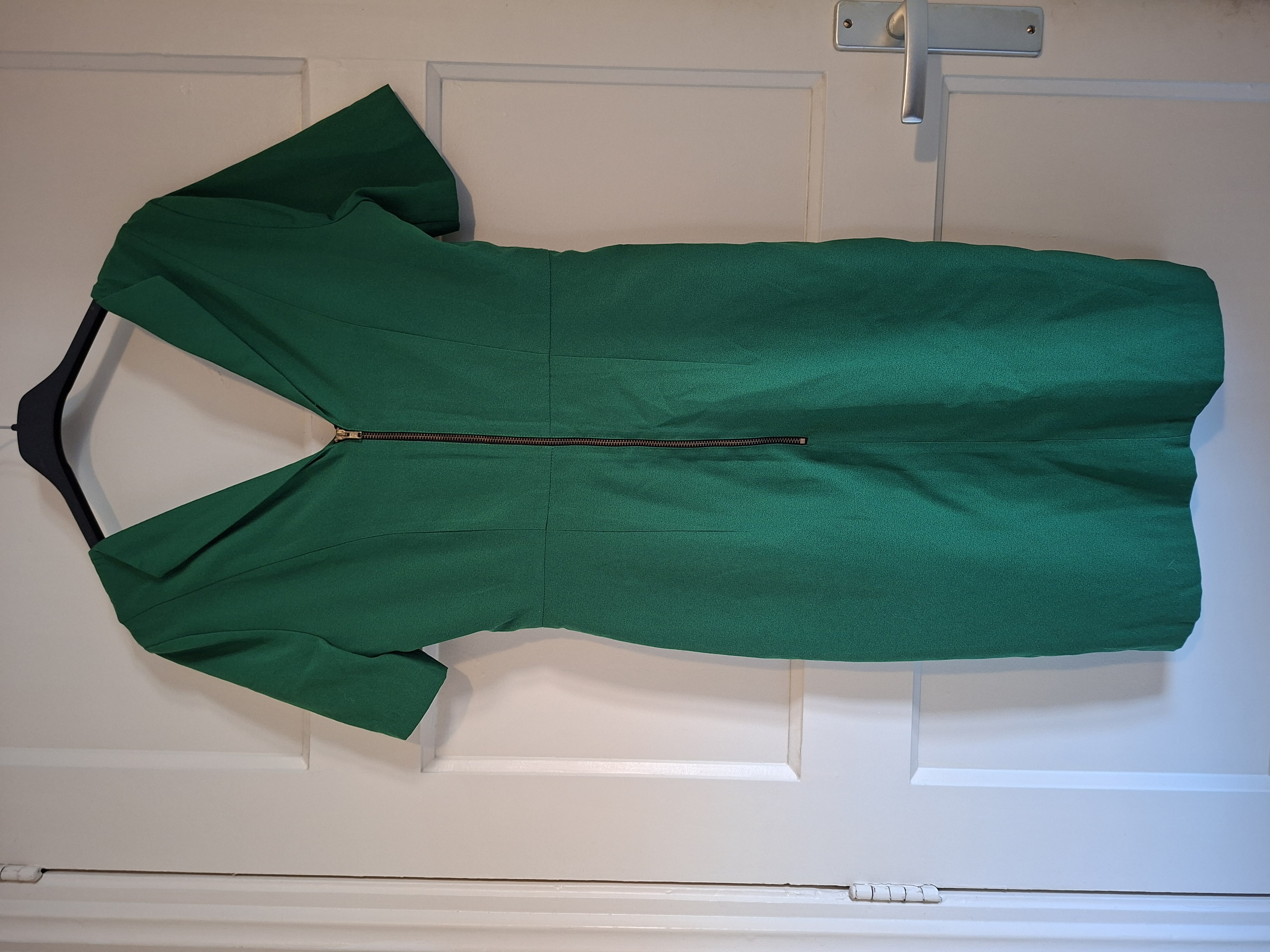 H&M groene jurk korte mouw maat 36