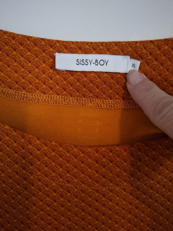 Sissy Boy oranje dessin jurk maat XL