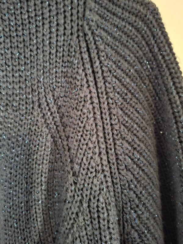 Dame Blanche Anvers donkerblauw vest met glitterdraad maat U