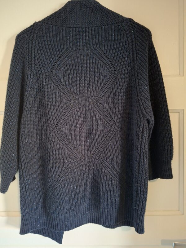 Dame Blanche Anvers donkerblauw vest met glitterdraad maat U