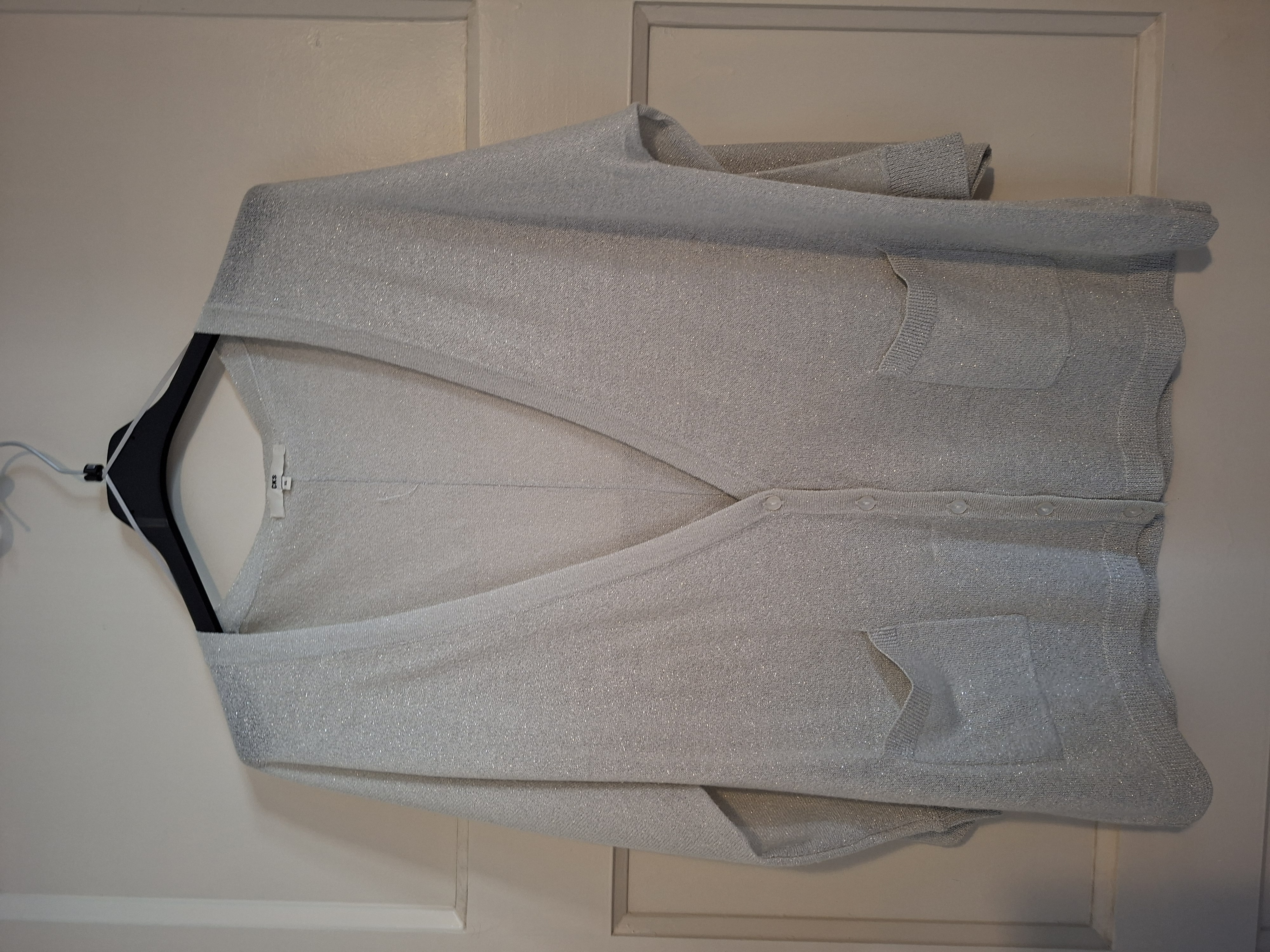 CKS grijs glittervest maat XL