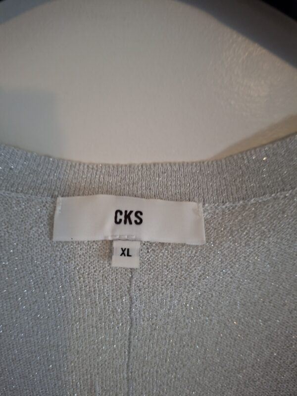CKS grijs glittervest maat XL