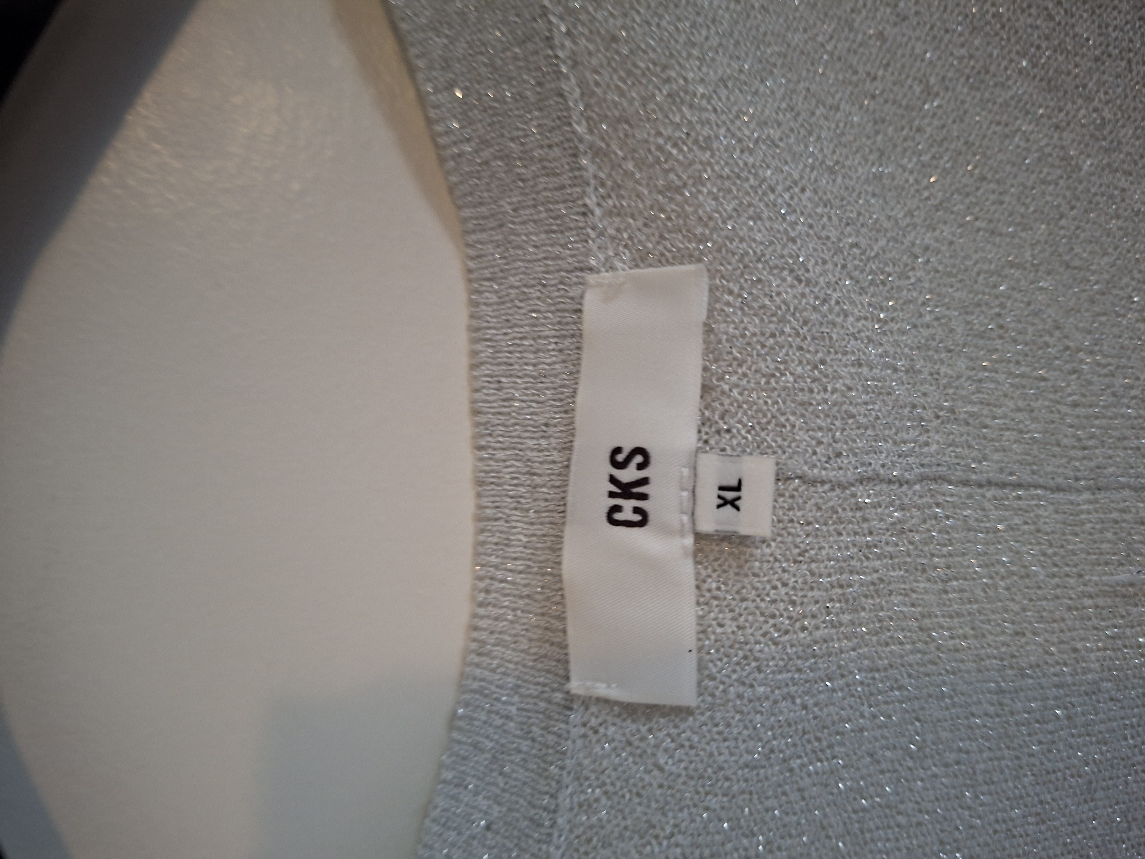 CKS grijs glittervest maat XL