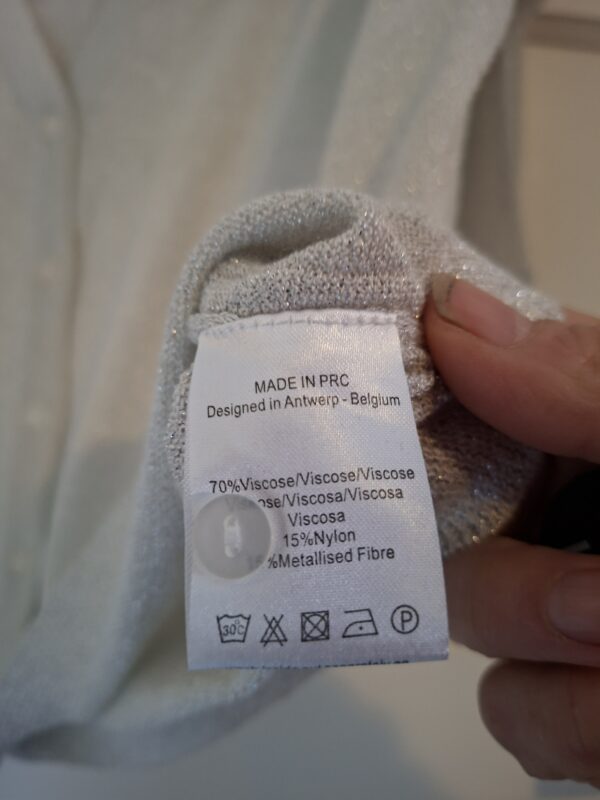 CKS grijs glittervest maat XL