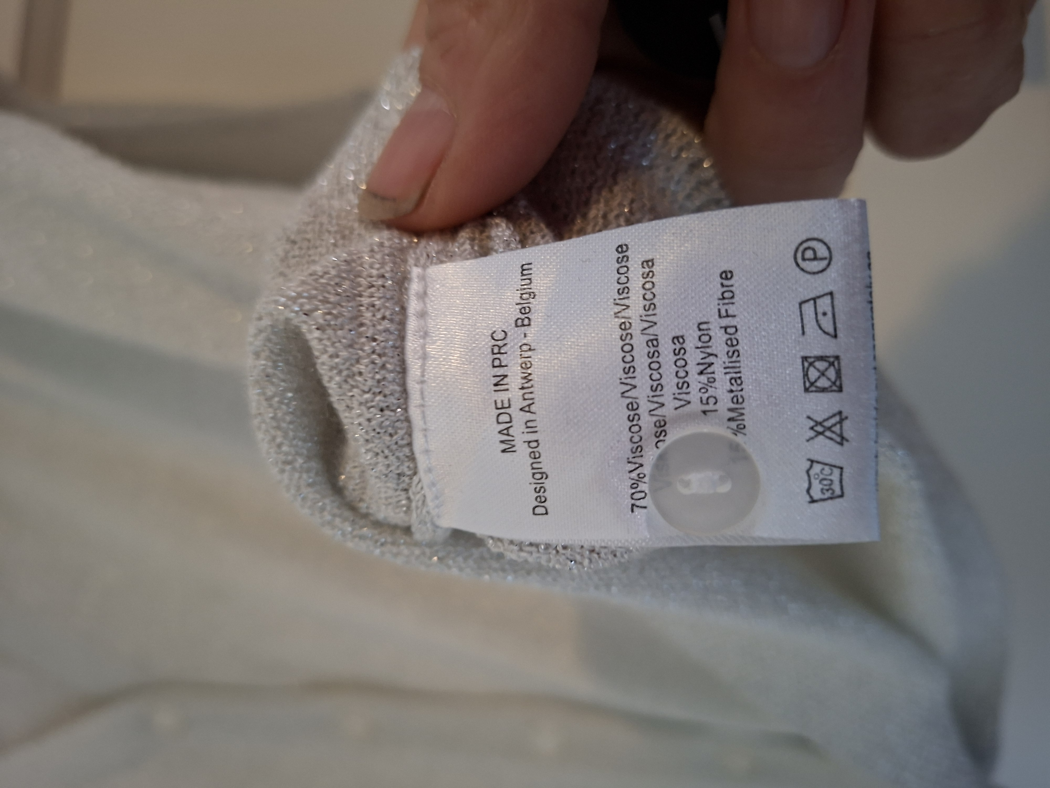 CKS grijs glittervest maat XL