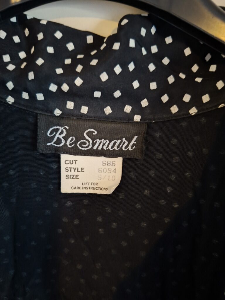 Be Smart zwarte broekjurk met wit blokjesdessin maat 8