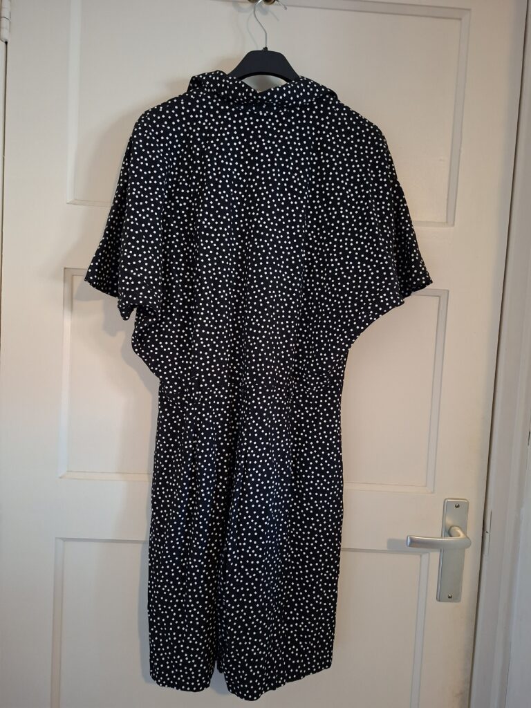 Be Smart zwarte broekjurk met wit blokjesdessin maat 8