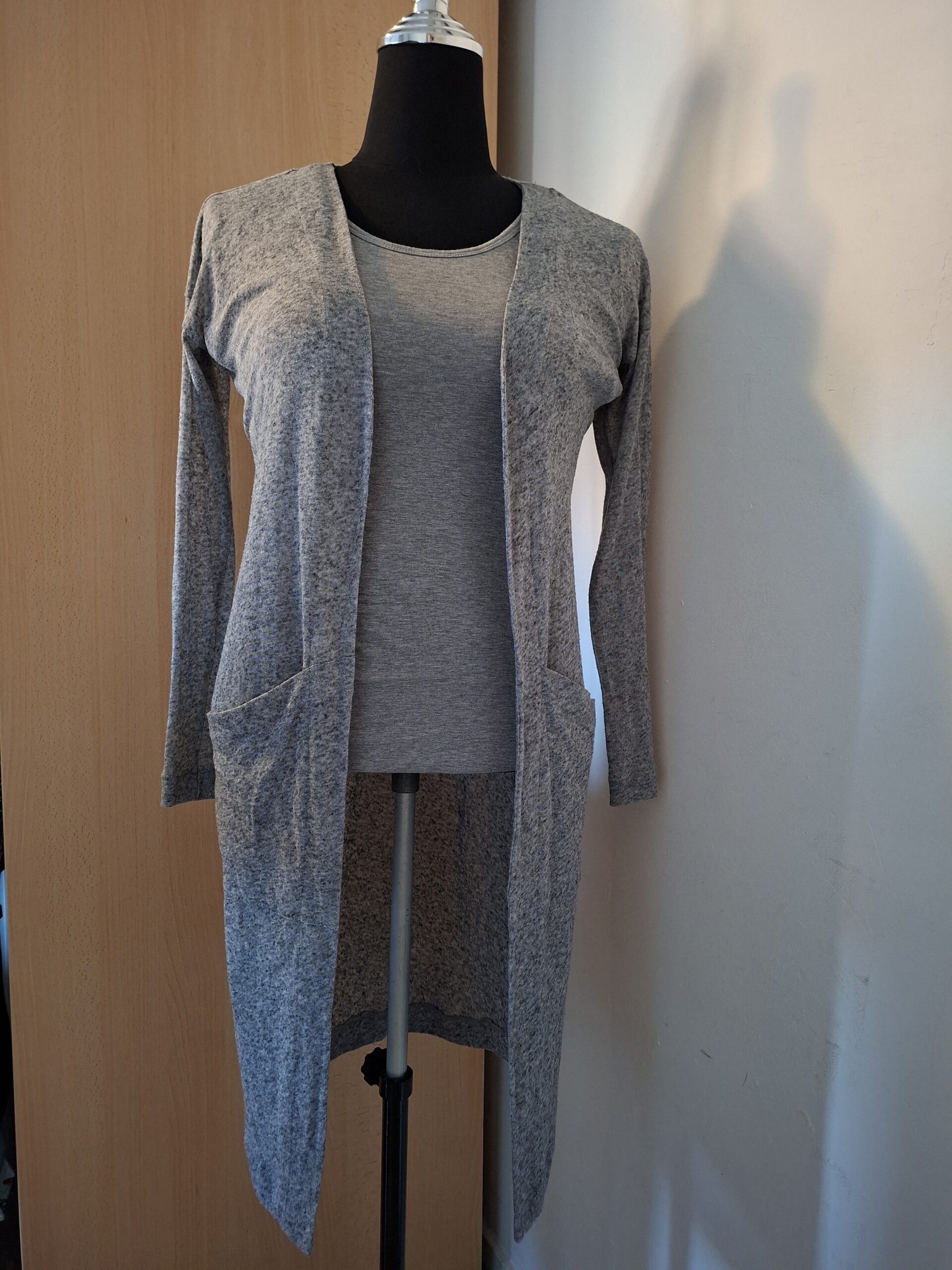 Object grijs maxi vest maat M