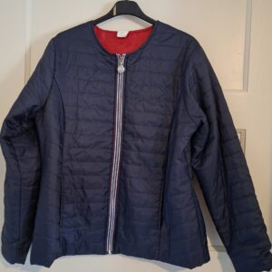 Vent Nautic donkerblauw gewatteerde jas met rode voering maat M