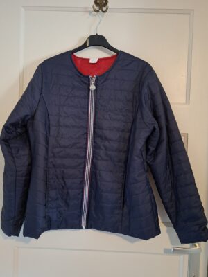 Vent Nautic donkerblauw gewatteerde jas met rode voering maat M