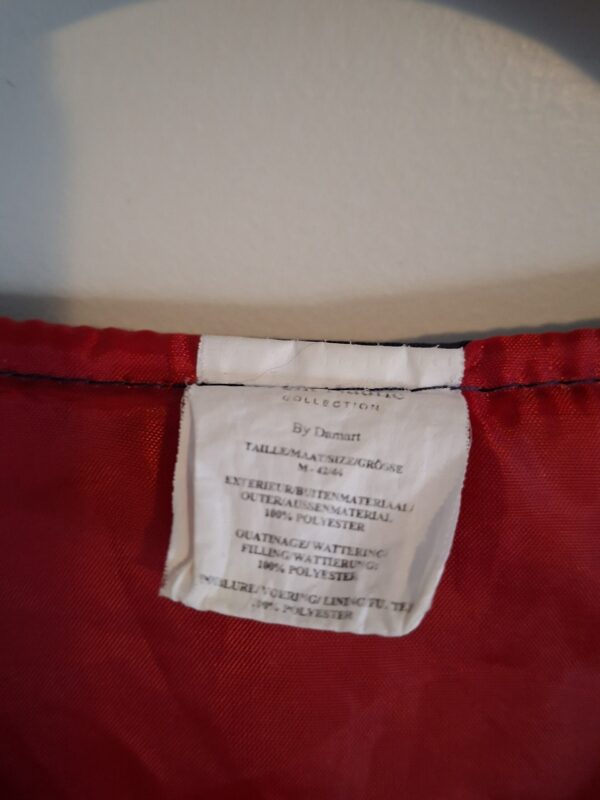 Vent Nautic donkerblauw gewatteerde jas met rode voering maat M