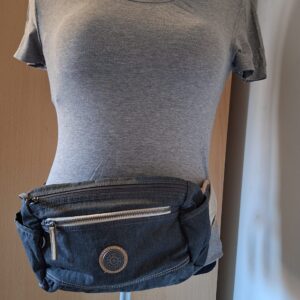 Kipling grijs blauwe heuptas vintage collectible nieuw