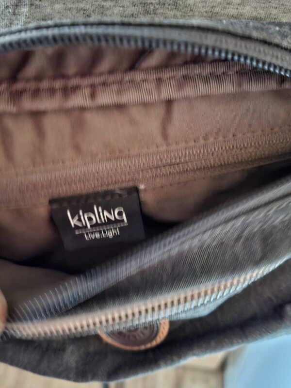 Kipling grijs blauwe heuptas vintage collectible nieuw