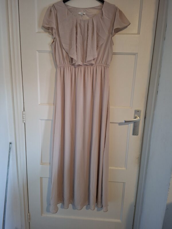 King zalmkleurige voile maxi jurk maat 3