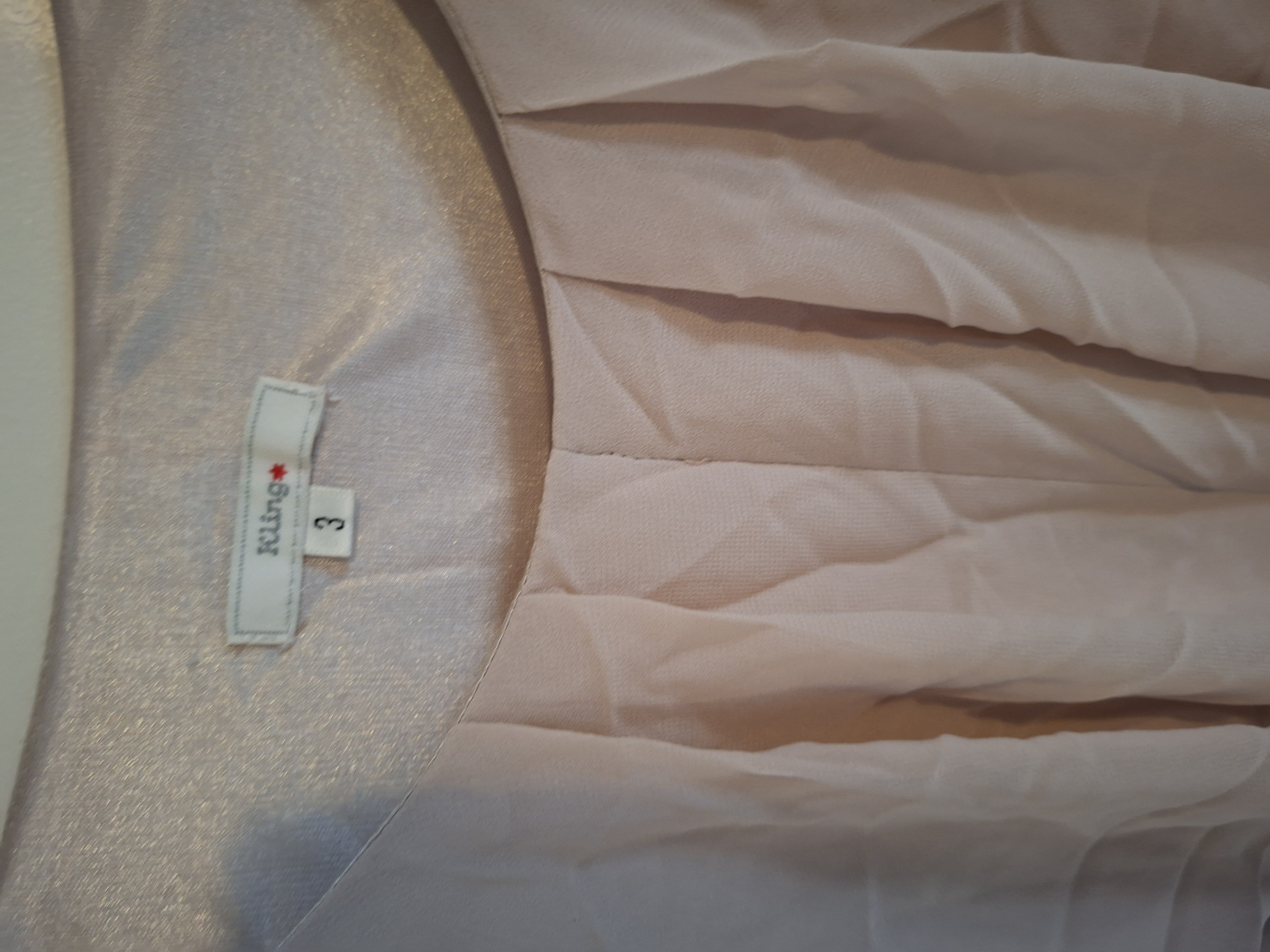 King zalmkleurige voile maxi jurk maat 3