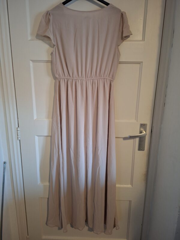 King zalmkleurige voile maxi jurk maat 3