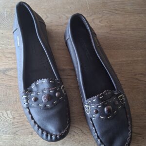 Greenfield mocassins zwart leer maat 42