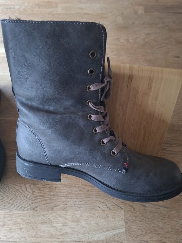 Trend One veterlaarsjes grijs met bontvoering maat 41