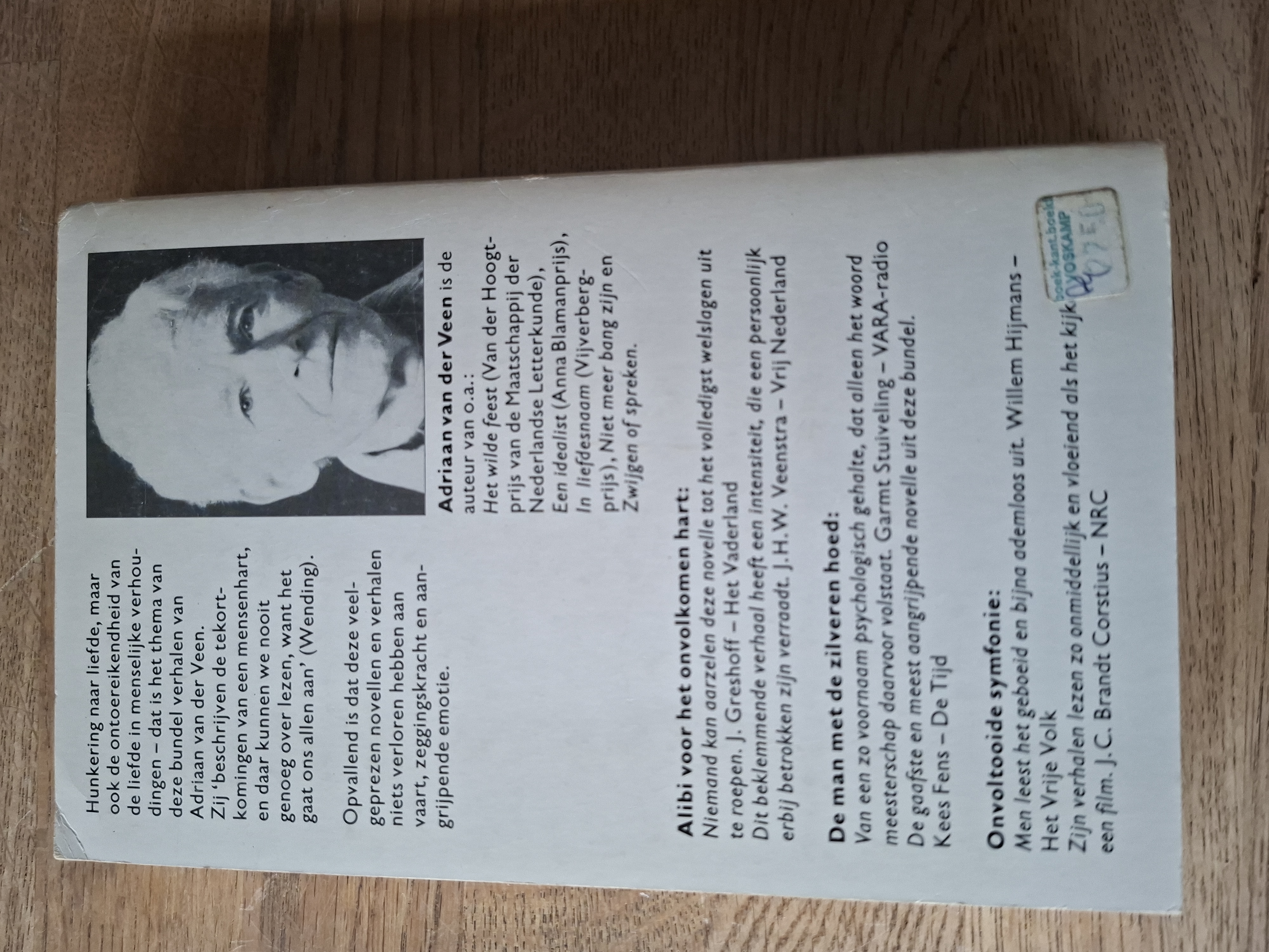 Adriaan van der Veen - Alibi voor het onvolkomen hart