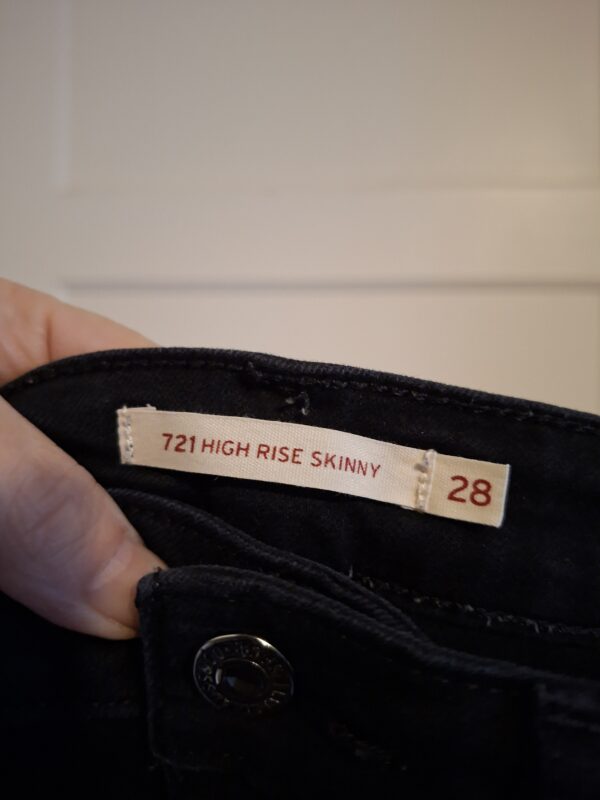 Levi's 721 high rise skinny jeans zwart maat 28