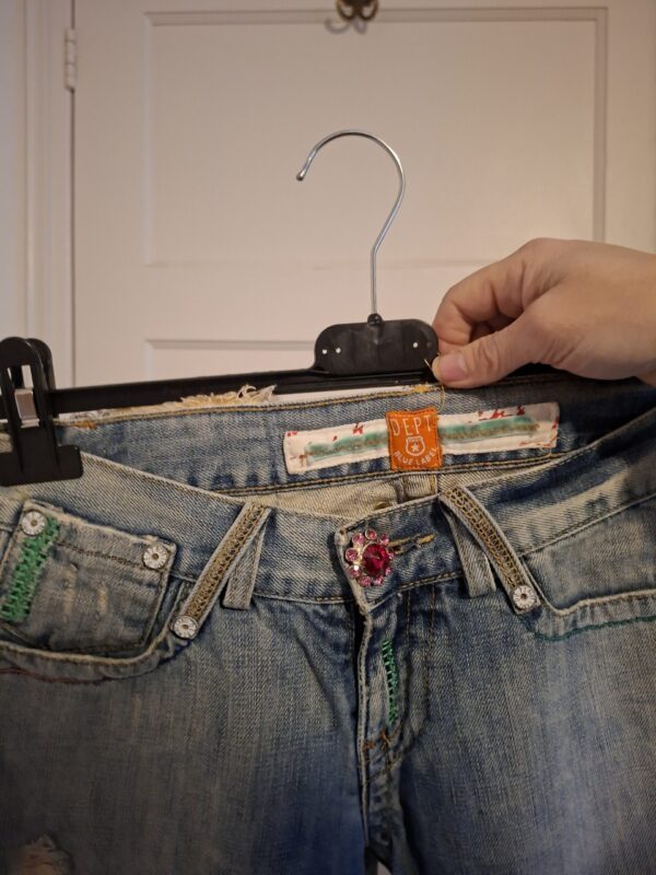 Dept jeans blue label met strass sluiting maat 27