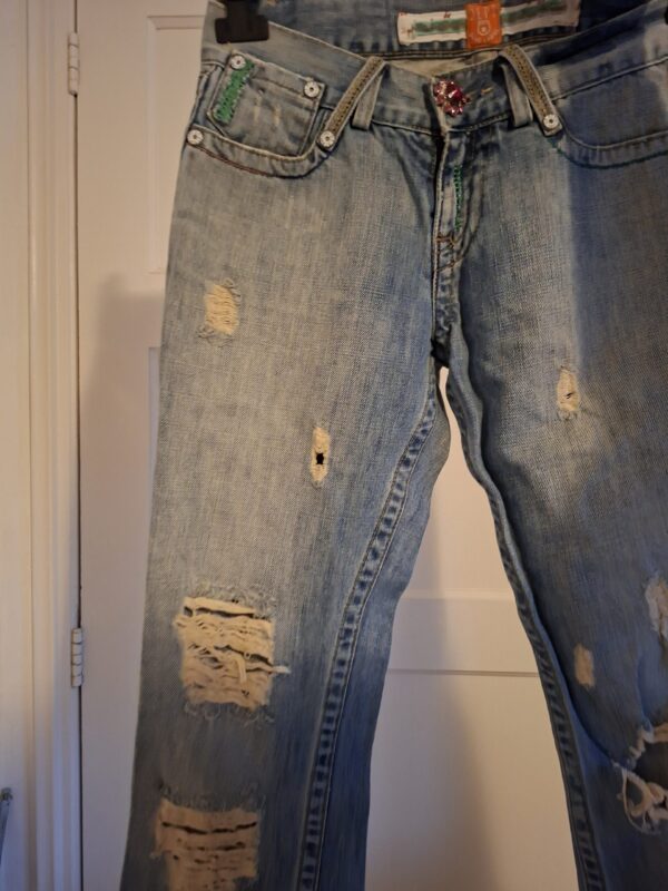 Dept jeans blue label met strass sluiting maat 27