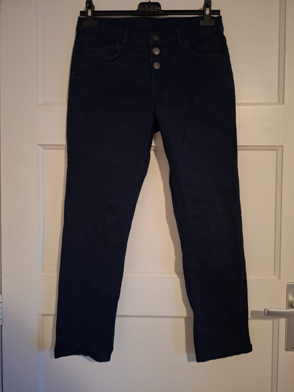 WE donkerblauwe denim broek maat 28