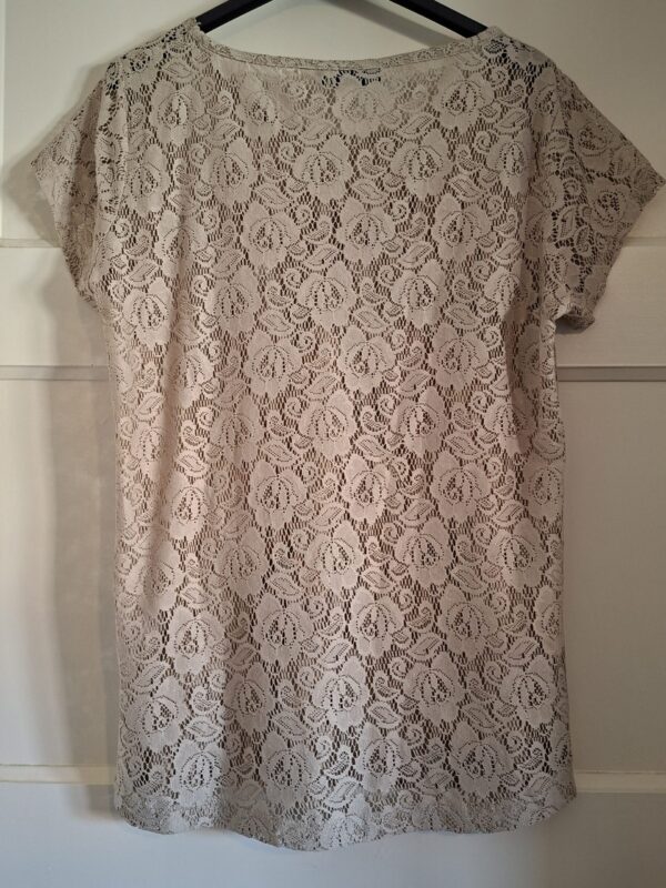 Royal Chicks dames T-shirt kant Forever Young beige maat S