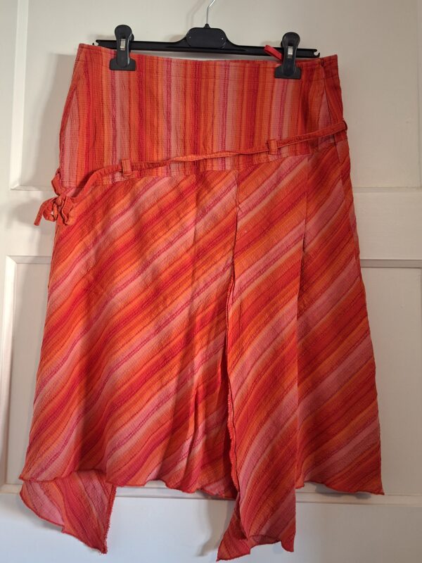 Expresso dames rok gestreept rood oranje maat 38