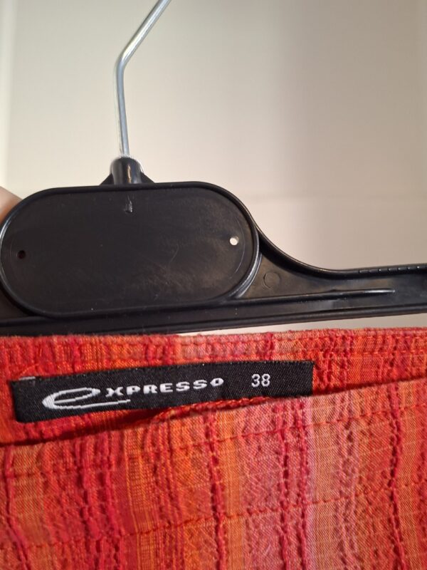 Expresso dames rok gestreept rood oranje maat 38