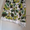 Dames rok retro bloemenprint groen geel wit
