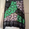 Dames rok psychedelische print groen lila maat M