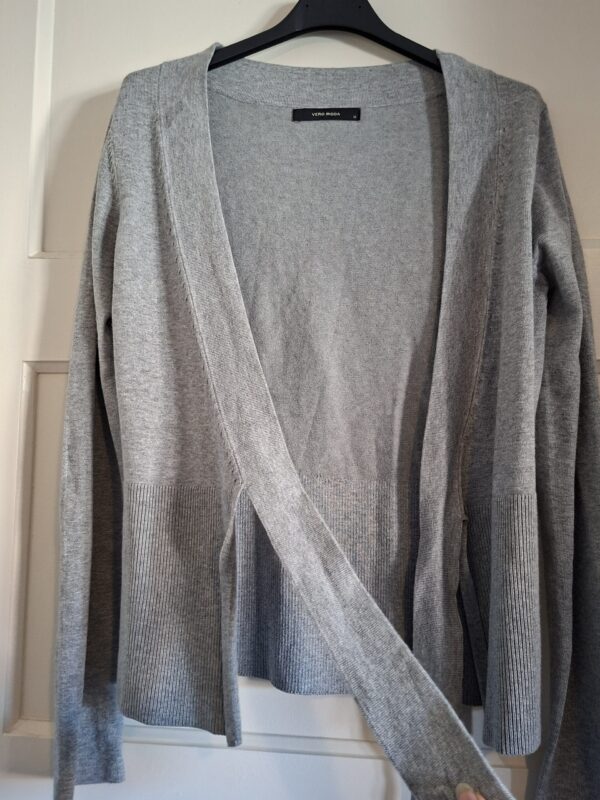 Vero Moda dames vest grijs met strik maat M
