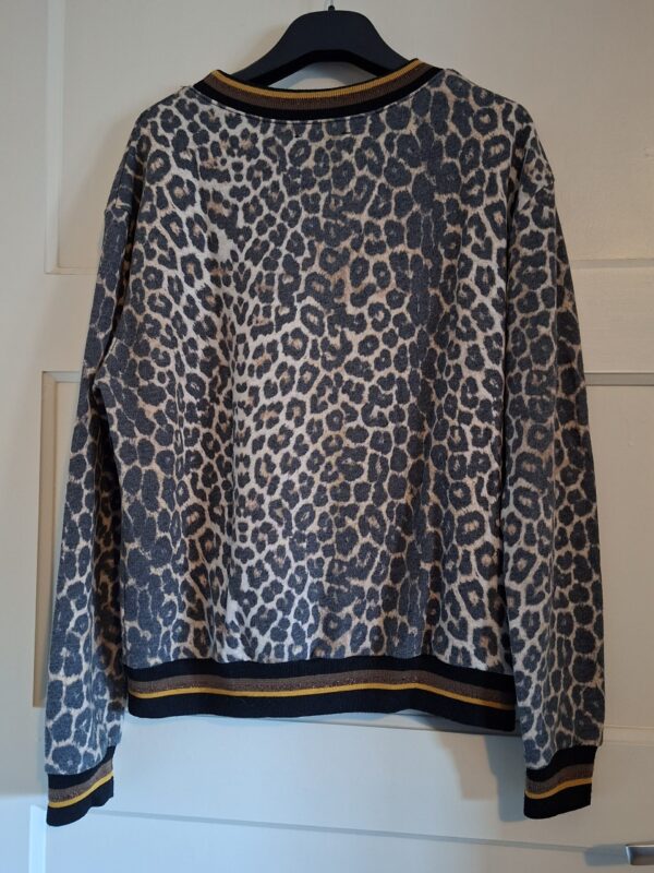 ENJOY dames sweater leopard print grijs maat M