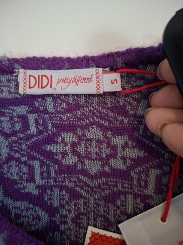 20260131_140103 DIDI dames tuniek paars grijs met gouden details maat S NIEUW