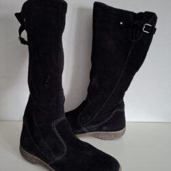 Winterlaarzen Zwart Ecco Suède Wol Voering Maat 41