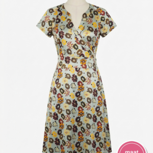 Mandarin & Mint overslagjurk bloemenprint maat 36
