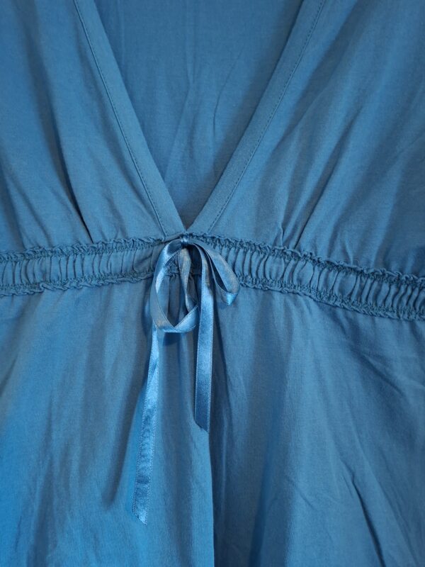 Dames tuniek turquoise met strik maat M