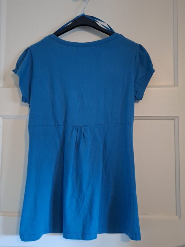 Dames tuniek turquoise met strik maat M