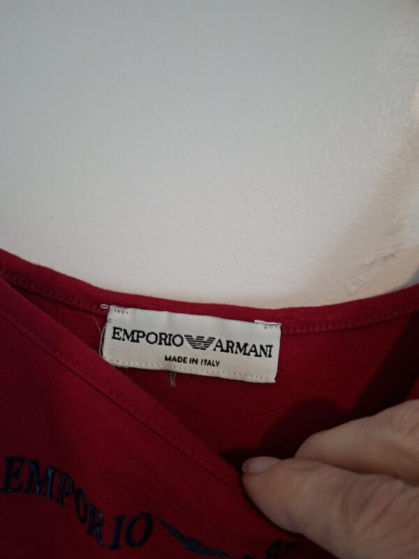 Bundel 2 topjes Emporio Armani rood en ENJOY groen maat M