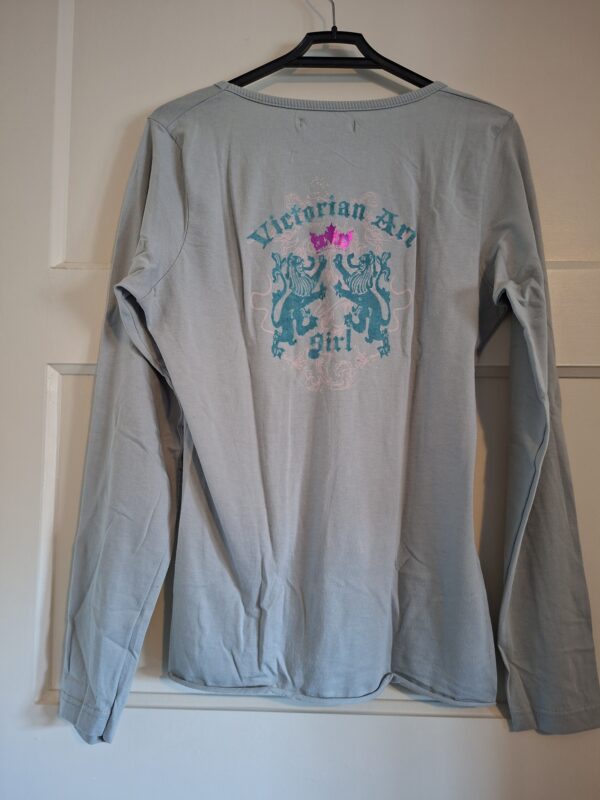 Lake Side Young dames longsleeve Victorian Art girl grijs maat M