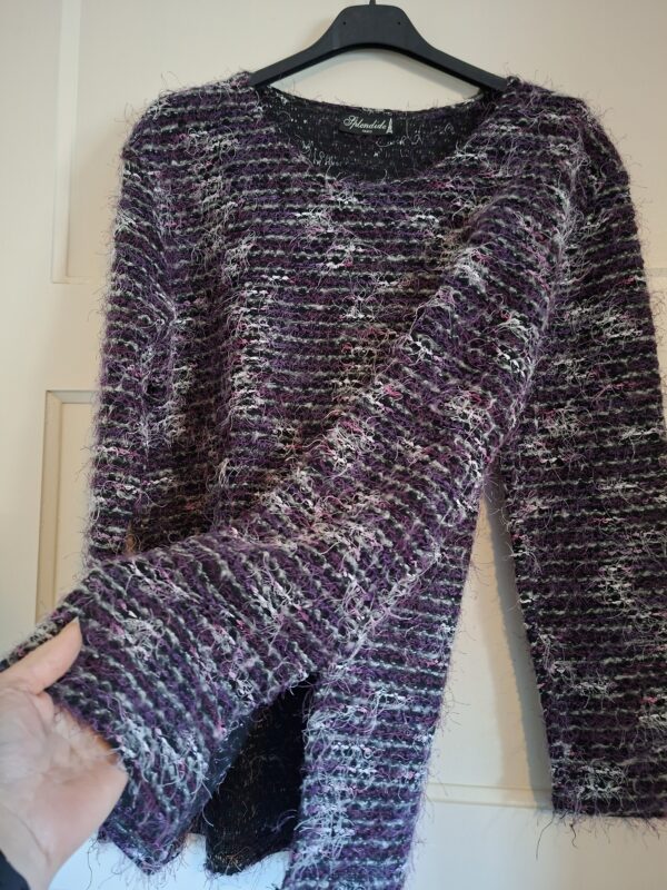 Splendide Paris dames trui fluffy paars roze maat S