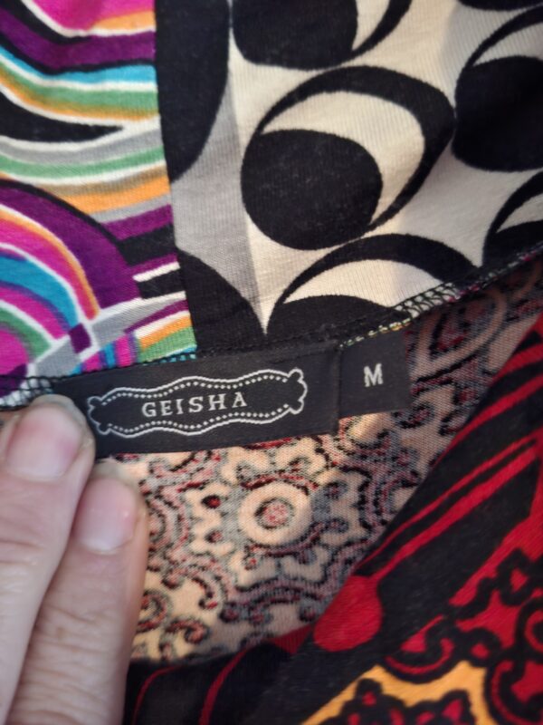 Geisha dames jurk patchwork patroon maat M