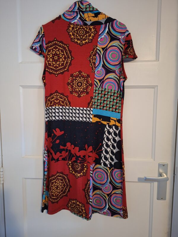 Geisha dames jurk patchwork patroon maat M