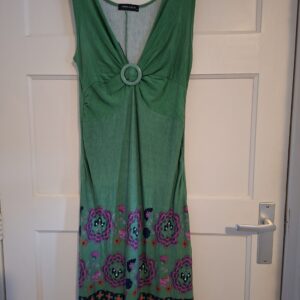Mamalicious jurk groen bloemenprint maat M